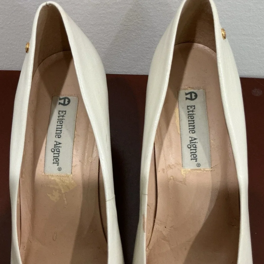 Vintage Etienne Aigner Women's‎ Shoes Priscilla 7M Made In Spain White Office